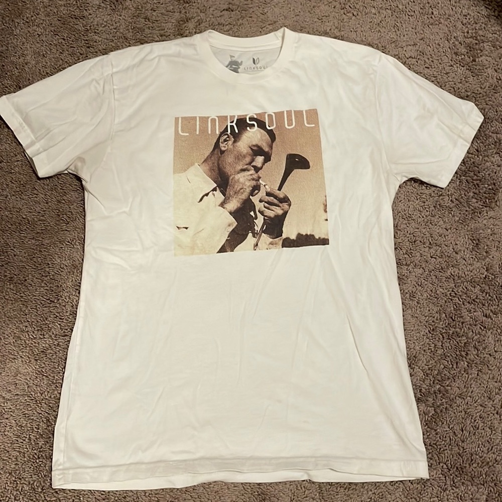 LinkSoul Arnold Palmer Medium White Tee Shirt
